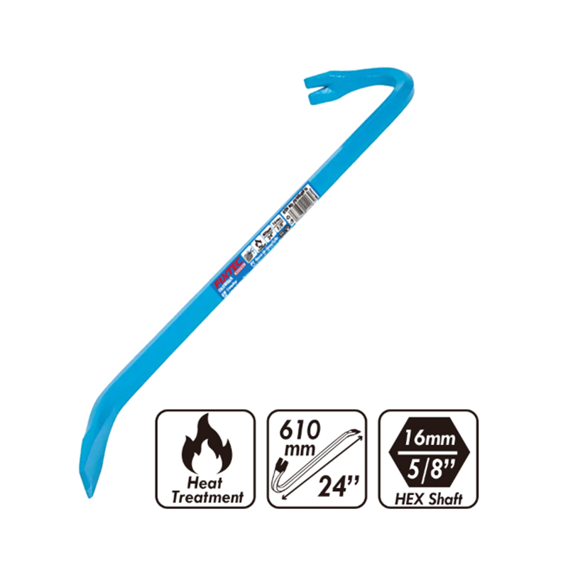 Fixtec Wrecking Pinch Crow Heavy Duty 24" 36" Wrecking Bar with Flat Groove Body Nail Puller