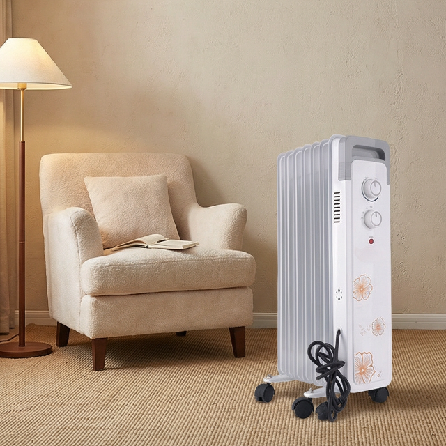 Silent Operation Electric Oil Filled Radiator Heater with Overheating Protection and Efficiency