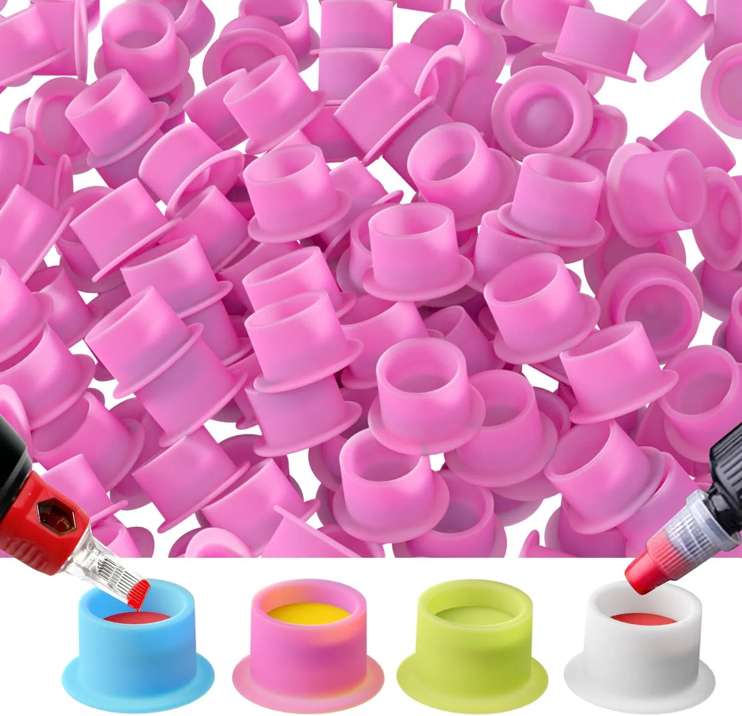SJ Disposable Pigment Ink Caps Silicone High Quality CE Tattoo Ink Cups OEM Wholesale