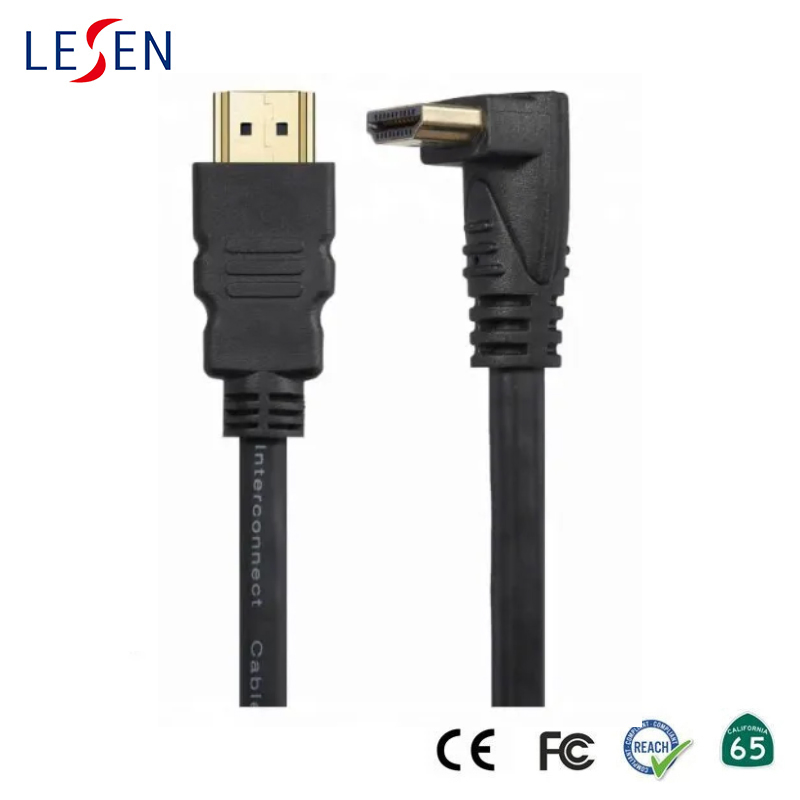 High Speed High Quality Right Angle 90 Degree HD Cable 1.4 & 2.0 V