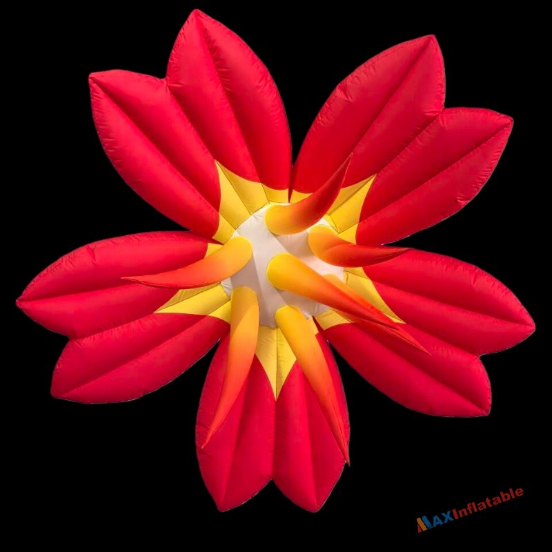 Illuminated Inflatable Flower Decoration with Colorful LED Lights