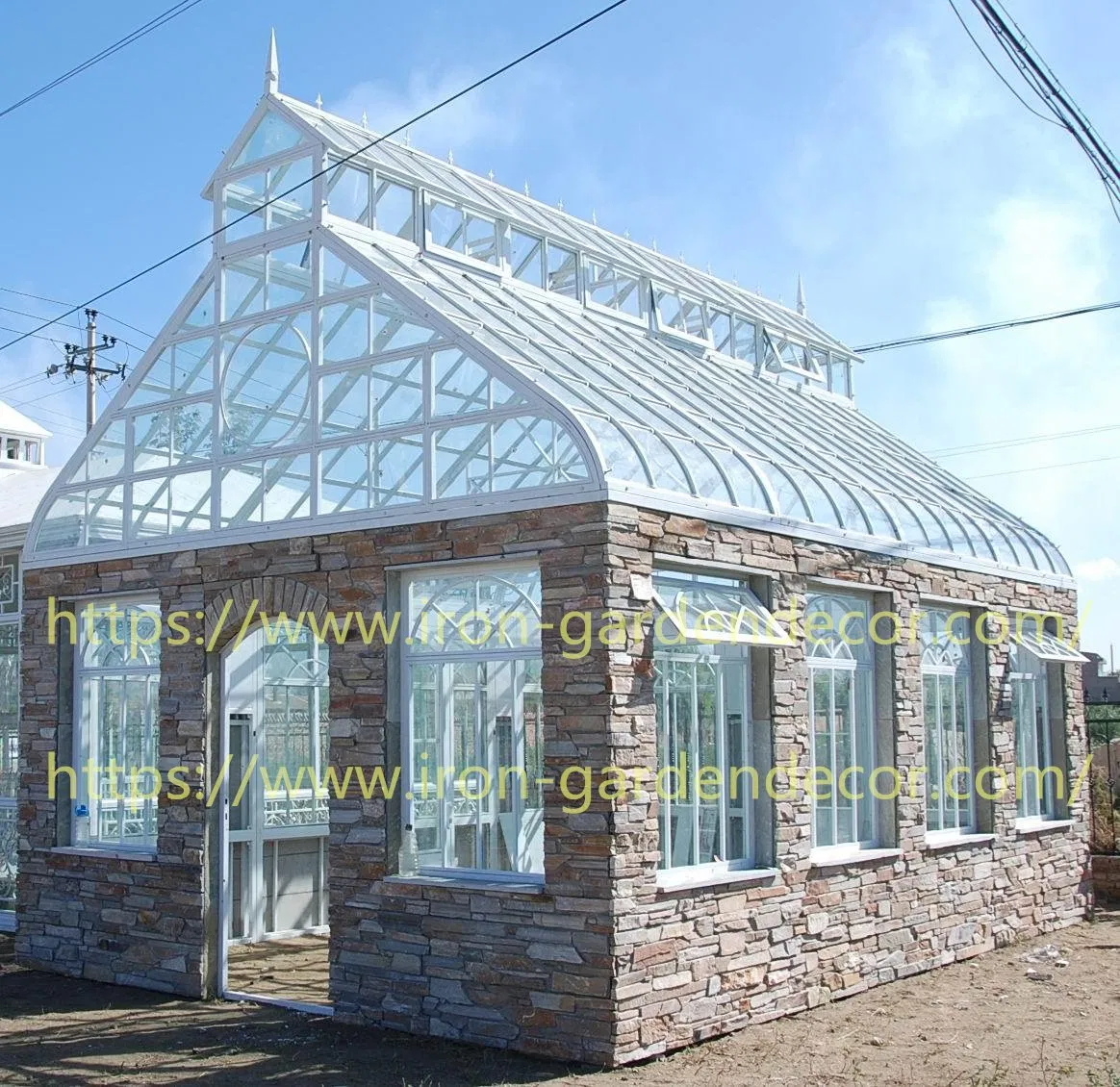 Large Metal Glasshouses Gazebo Garden Yard Decoration