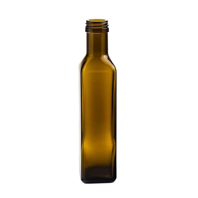 250ml Amber Olive Oil Bottle Glass with Screw Caps for Cooking Oils