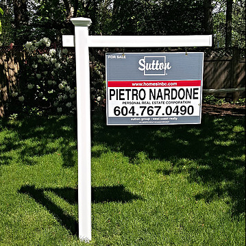 Top Quality White Vinyl PVC Real Estate Sign Post