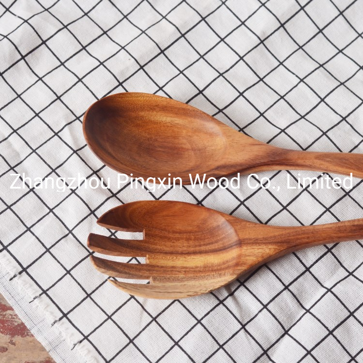 Wholesale Acacia Wooden Kitchen & Rice Salad Spoon and Fork Set