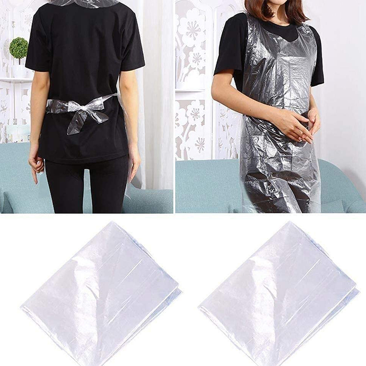 Waterproof Plastic Protective HDPE LDPE Disposable PE Apron Without Sleeves