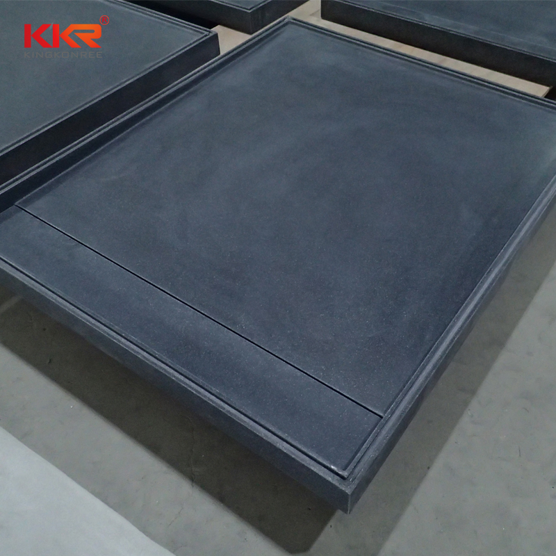 Sanitary Ware Shower Room Artificial Stone Black Slip Resistant Bottom. Shower Tray