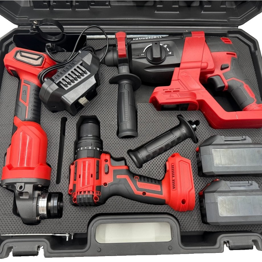 Glgw Wholesale 3 in 1 Angle Grinder Impact Wrench Cordless Drill Power Tool Set Battery Power Tool Combo Kit