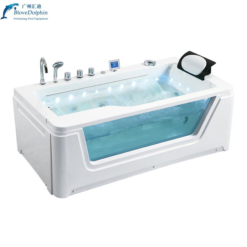 Угловая акриловая ванна с гидромассажем