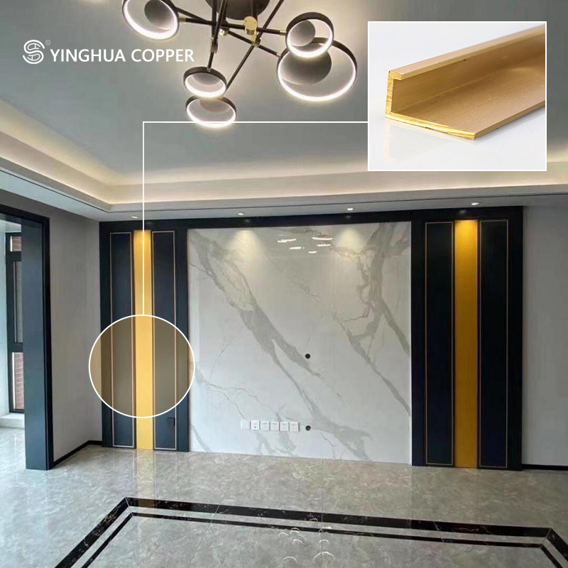 Customized Low-Priced Brass Rod L Angle Polished Copper Barr Edge Trims Hexagonal/Square Pattern for Decorative Welding Bending