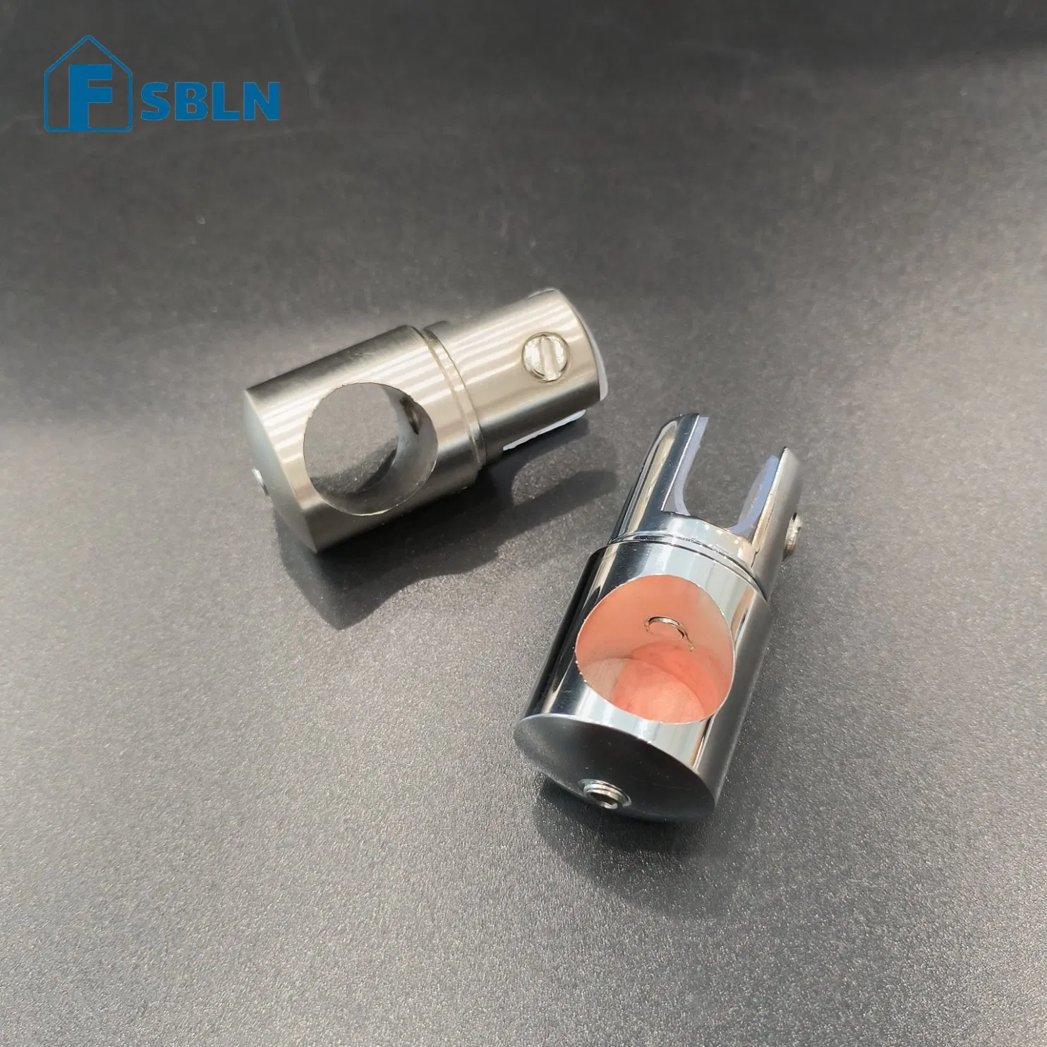 Stainless Steel Pipe Joint with Glass Connector for Bathroom Use