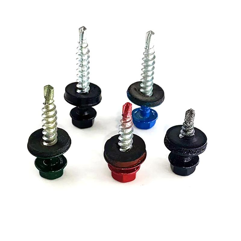 Better Quality Red Color Painted Drill Tail Screw for Wood/Metal