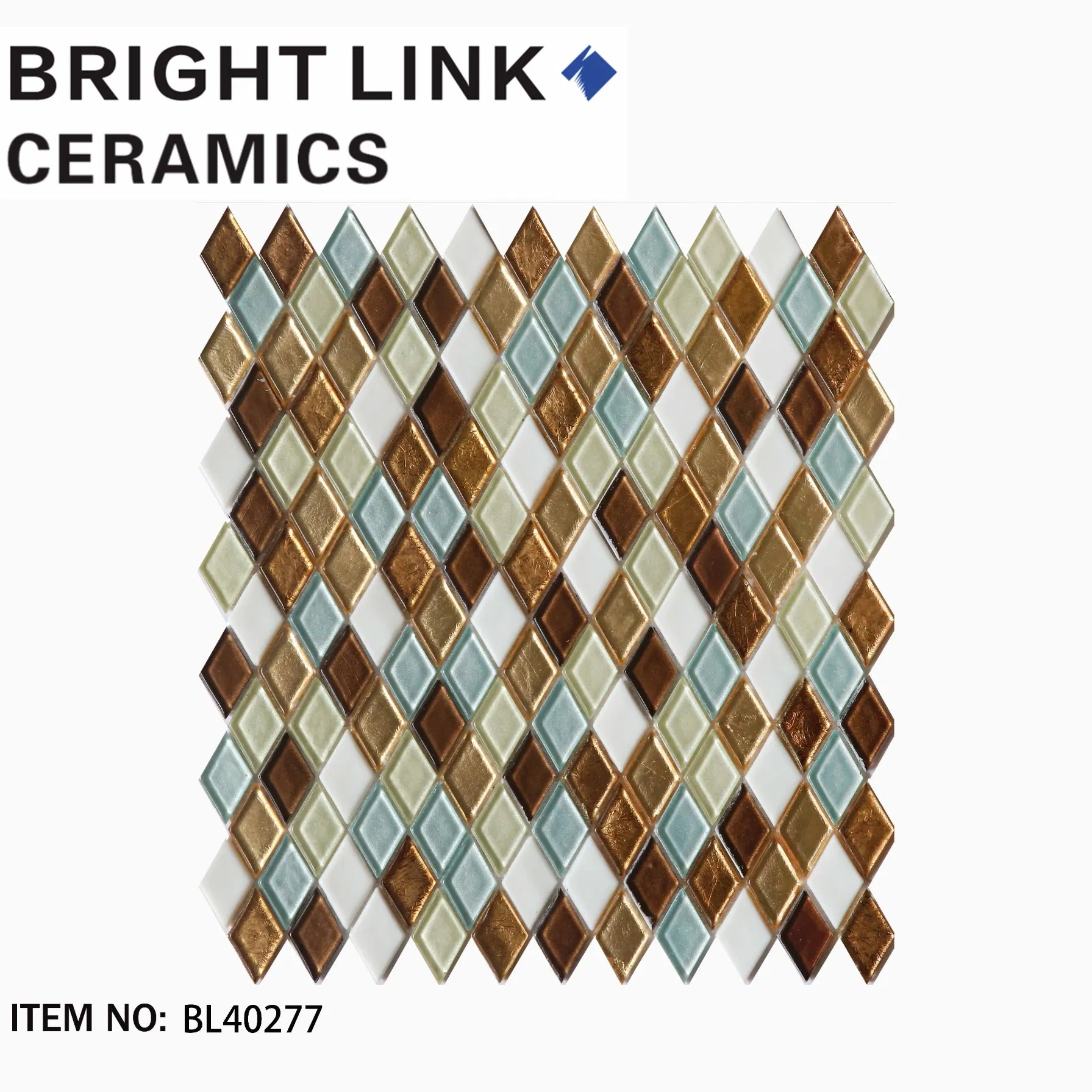 Стеклянная мозаика для ванной и кухни, 23x39 мм