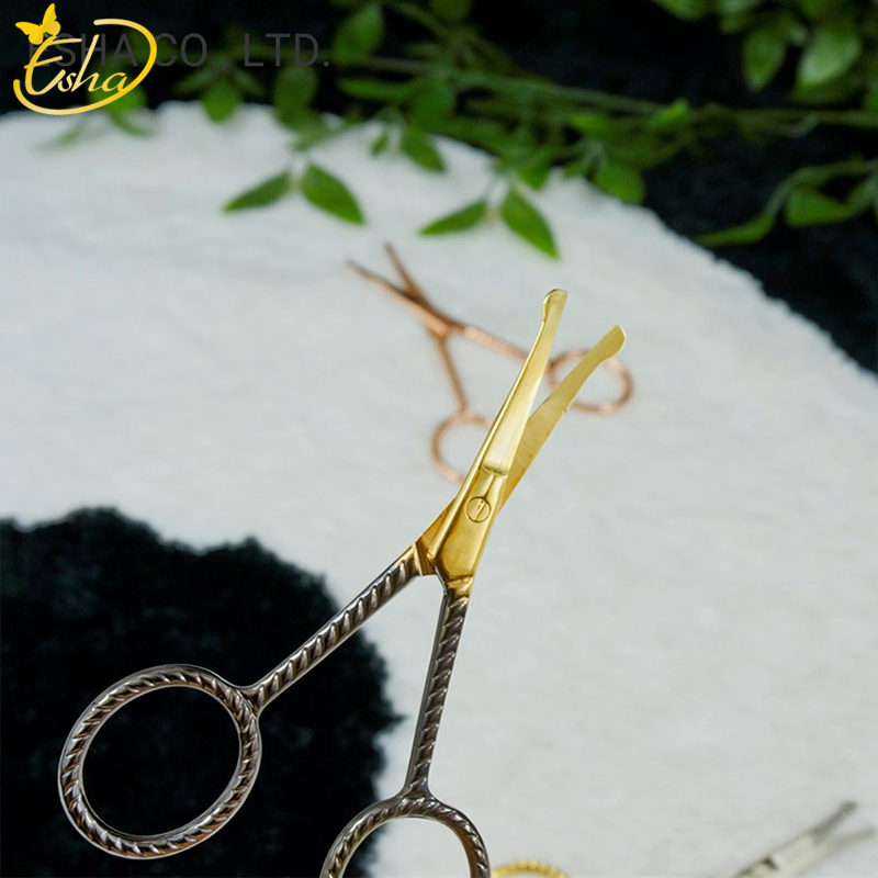 High-Grade Stainless Steel Nose Hair Trimming Eyebrow Scissors Tool