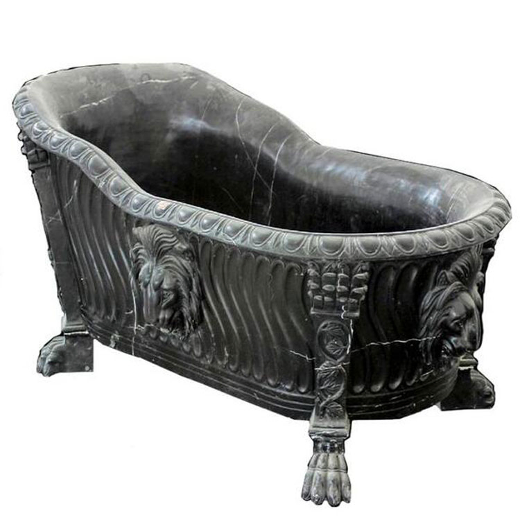 Hand Carved Nature Marble Stone White Bathtub