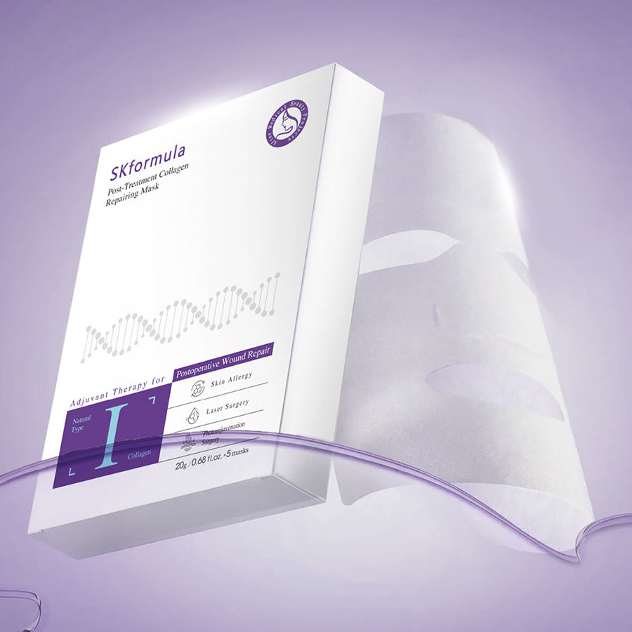 Skformula Collagen Repairing Facial Mask for Post-Laser Treatment Medical Grade Sterile Skin Repair Dressing