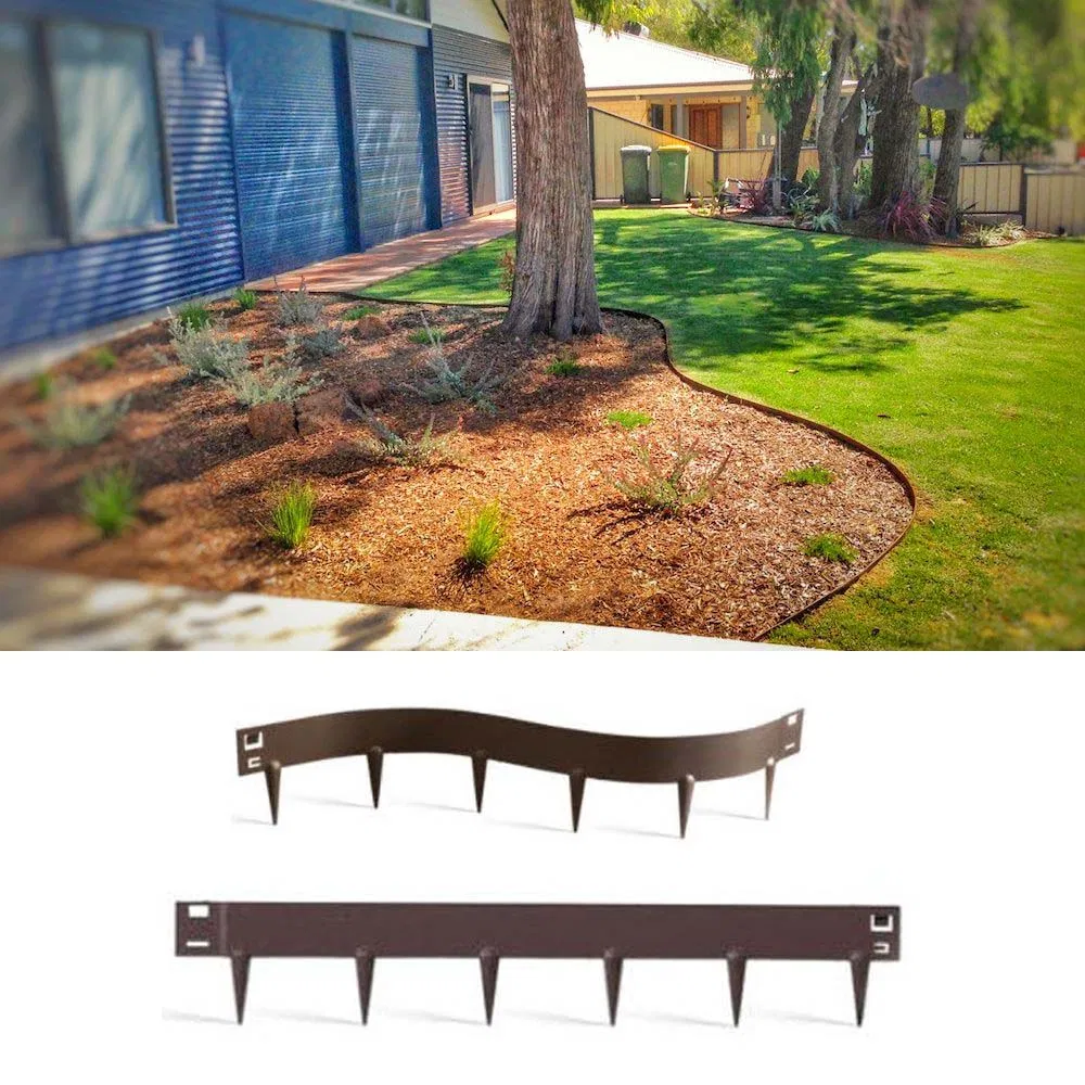 Modern Fencing Border Metal Rusty Corten Steel Flexible Landscape Garden Lawn Edging