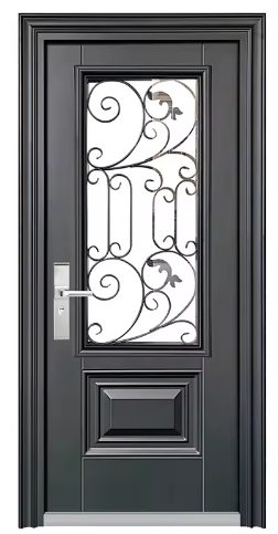 Hot Selling House Classic Modern American Exterior Steel Polymer Internal Door with Handle