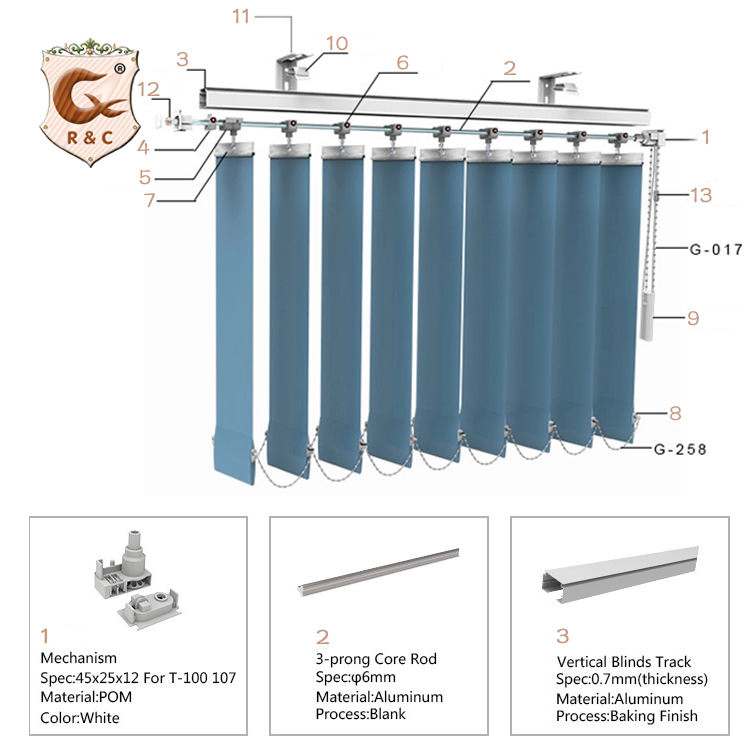 Factory Home Decorative Modern Window Vertical Blinds