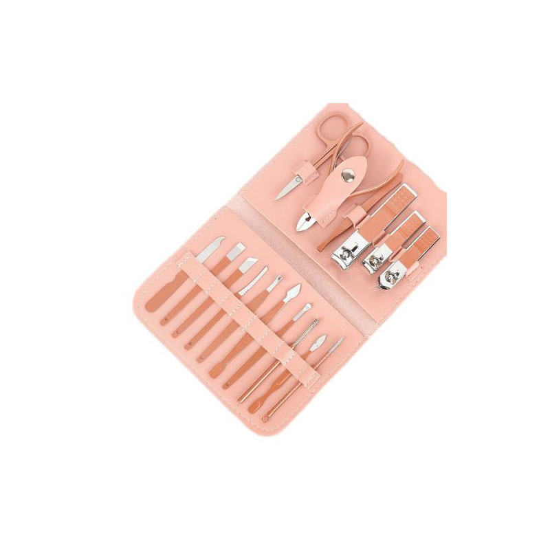 Stainless Steel Cuticle Nippern Pusher Kit Manicure Pedicure Set