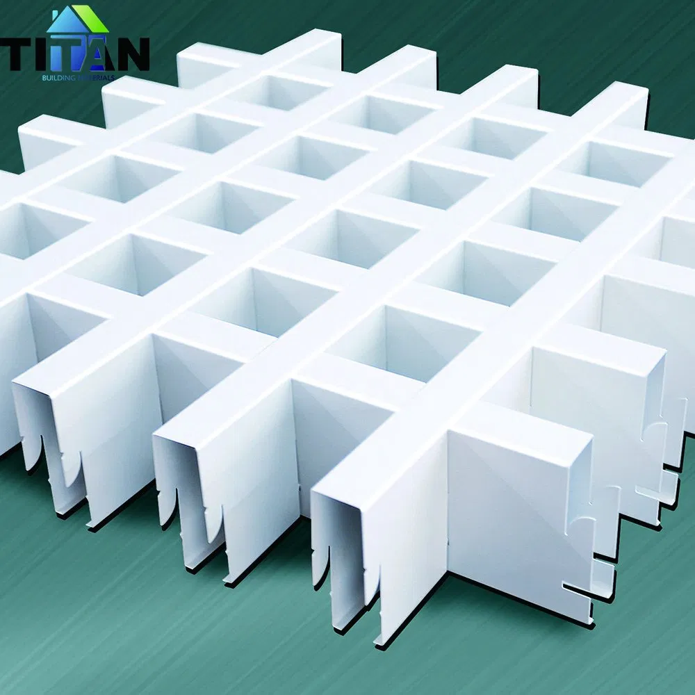 600X600 Aluminum Composite Panel Plastic Wood Suspended Ceiling