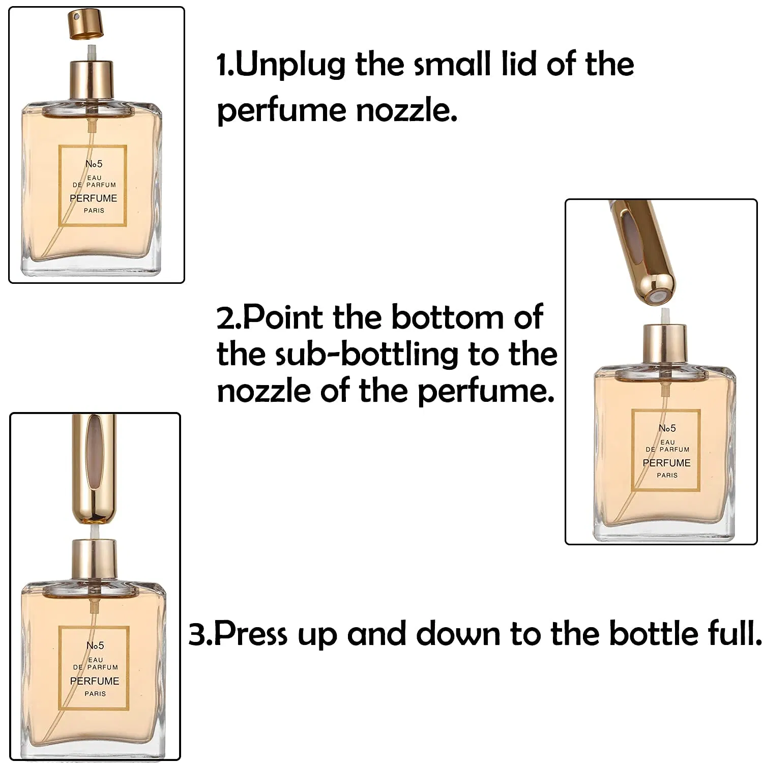 Portable Mini Refillable Perfume Atomizer Bottle Atomizer Travel Size Accessories Spray Bottles