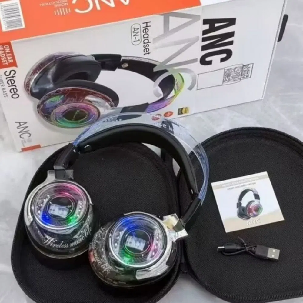 Беспроводные наушники с шумоподавлением и RGB-подсветкой
