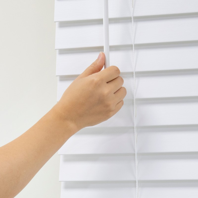 Chinese Faux Wood Cordless Vinyl Shades Blinds