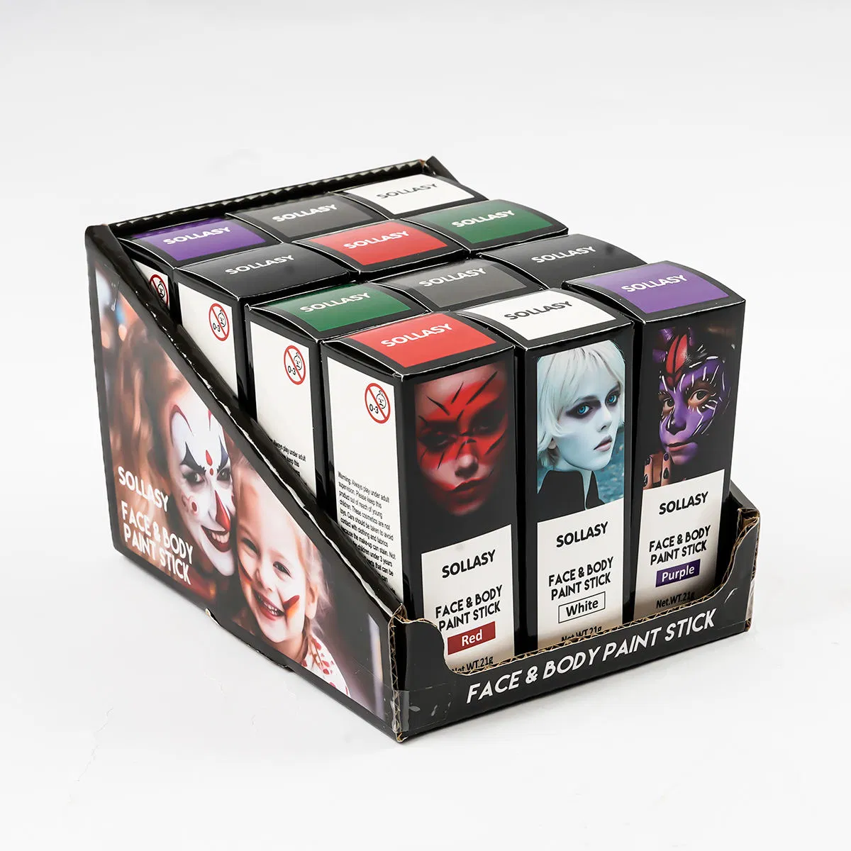 Halloween Kids Creative Face and Body Paint Stick Set for Parties