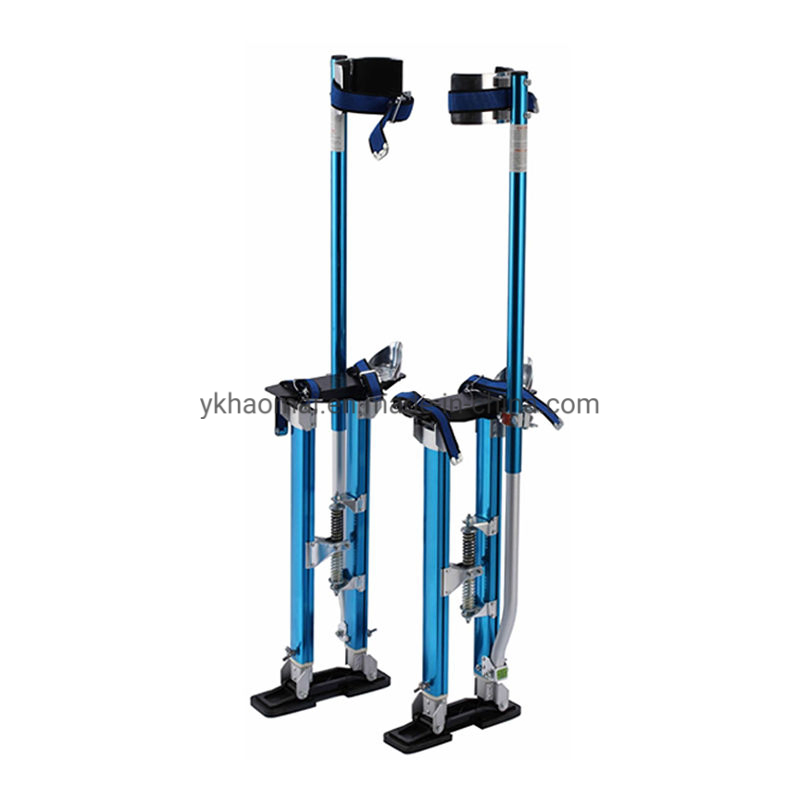 Drywall Stilts 48-64 Inches Aluminum Adjustable Lifts Tool Construction Stilts for Adults Cleaning Painting Drop Ceilings Parades