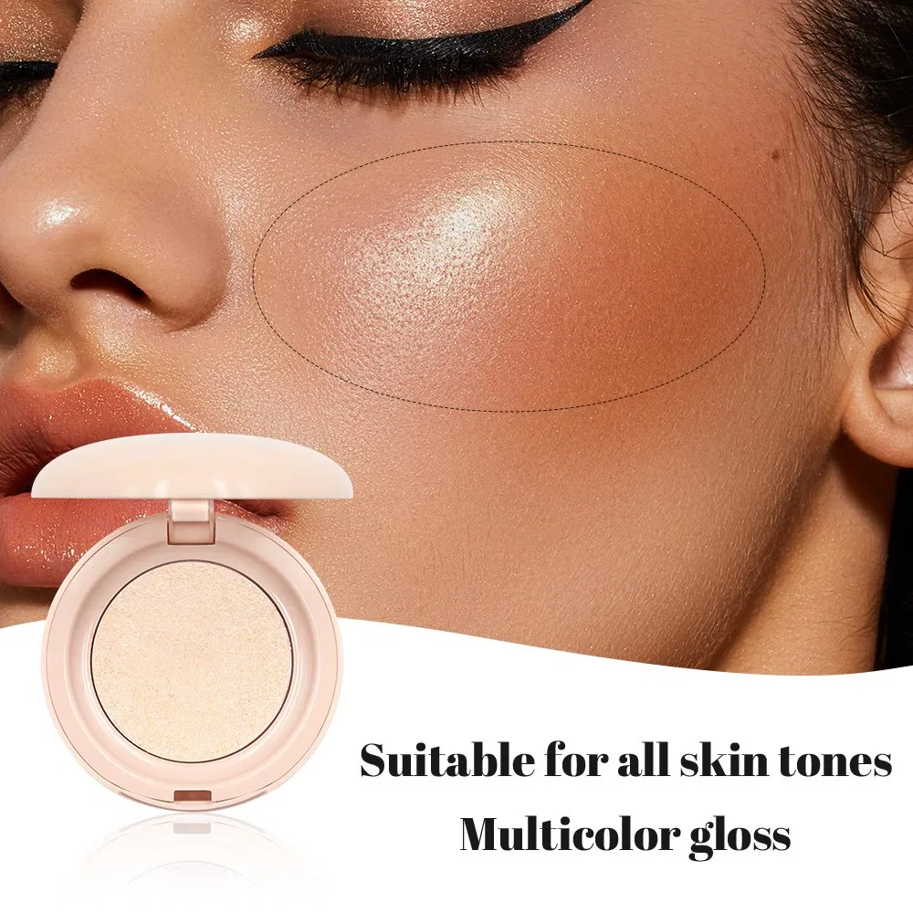 Custom Logo Luxury Vegan Diamond Glow Face High Pigment Shimmer Pressed Silky Highlighter Palette Makeup