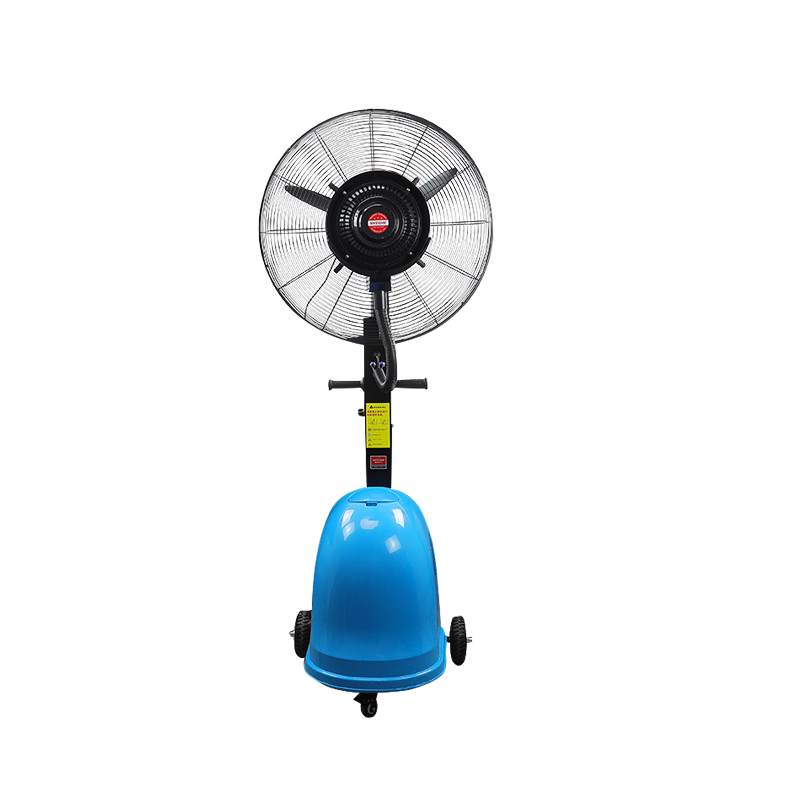 on-Hand, Floor-Standing Industrial Spray Fan with Swinging Head for Water and Ice Cooling, Household Humidifying and Atomizing Electric Fan