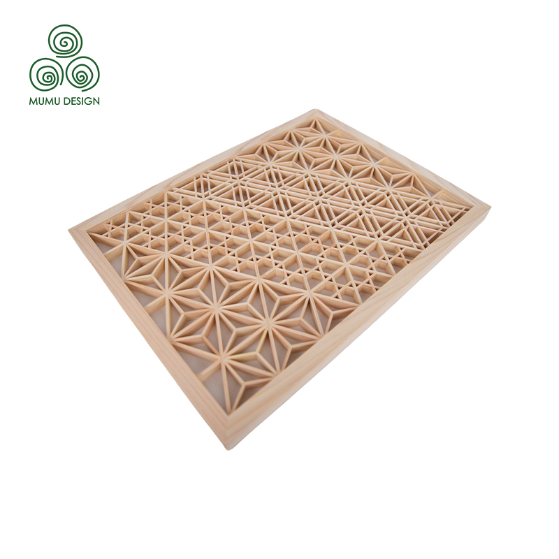 Mumu Eco Friendly Hinoki Wood Kumiko Screen for Interior Wall