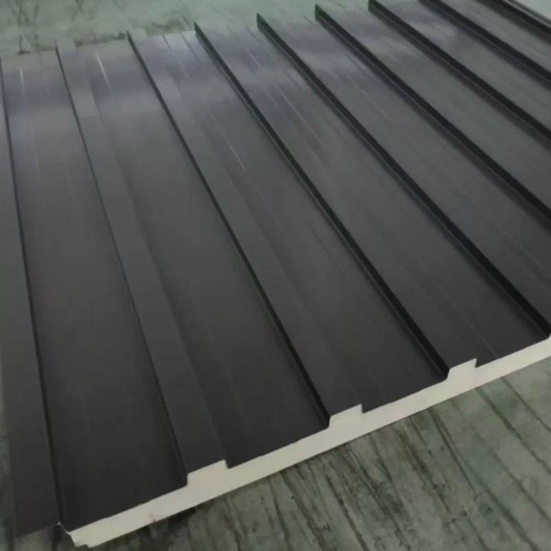 Heat Insulation Fire Protection Aluminum Metal PU Sandwich Roofing Panel Tile