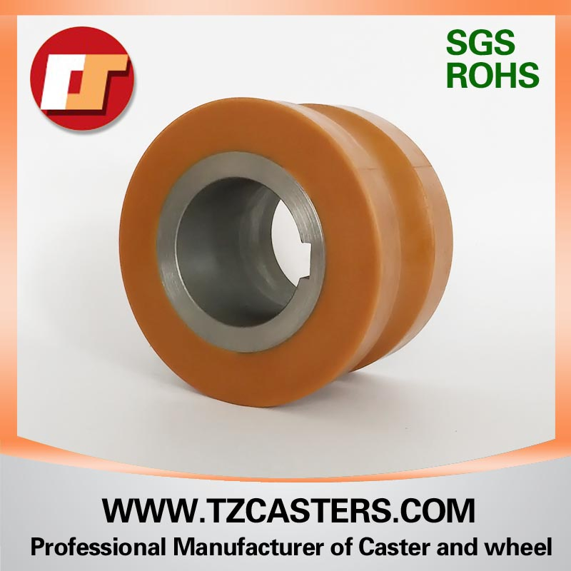 Polyurethane Wheel with Cast Iron with Ribs, Pallet Truck Wheel