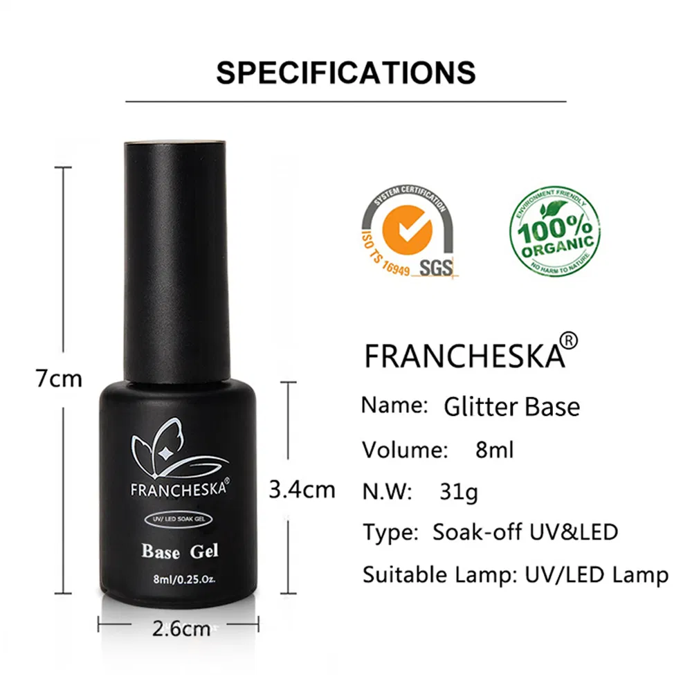8ml/Bottle Wholesale Colors Nail Salon High Quality Gel Nail Polish Soak off LED UV Nail Gel Polish Base Coat