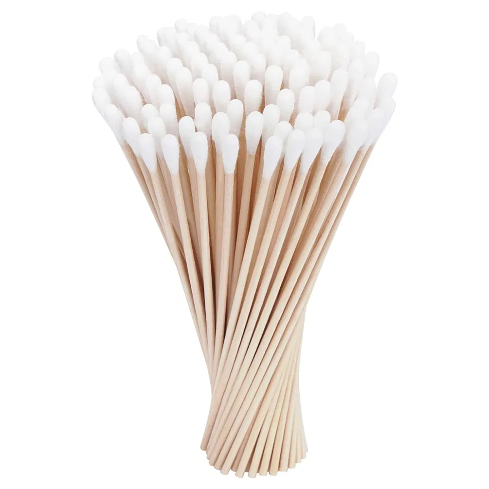 Wooden Cotton Swab Biodegradable Eco-Friendly Natural Cotton Buds for Ears, Hygiene, Beauty Care