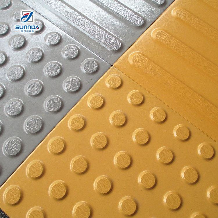 Blind Indicator Full Body Porcelain Tiles High Quality China Factory Ceramic Yellow and Gray Color Anti-Slip Matte Tactiles