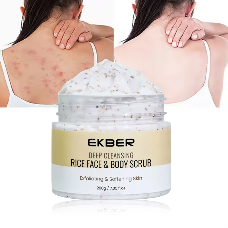 Ekber Wholesale Rice Scrub Cream Smoothing Face and Body Scrub