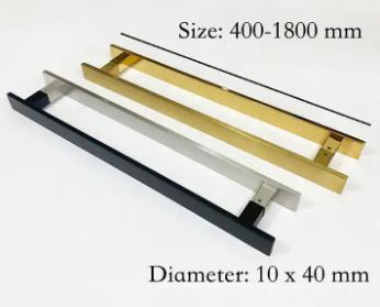 Sliding Entrance Long Square Tube Lever Stainless Steel Push Pull Door Handle