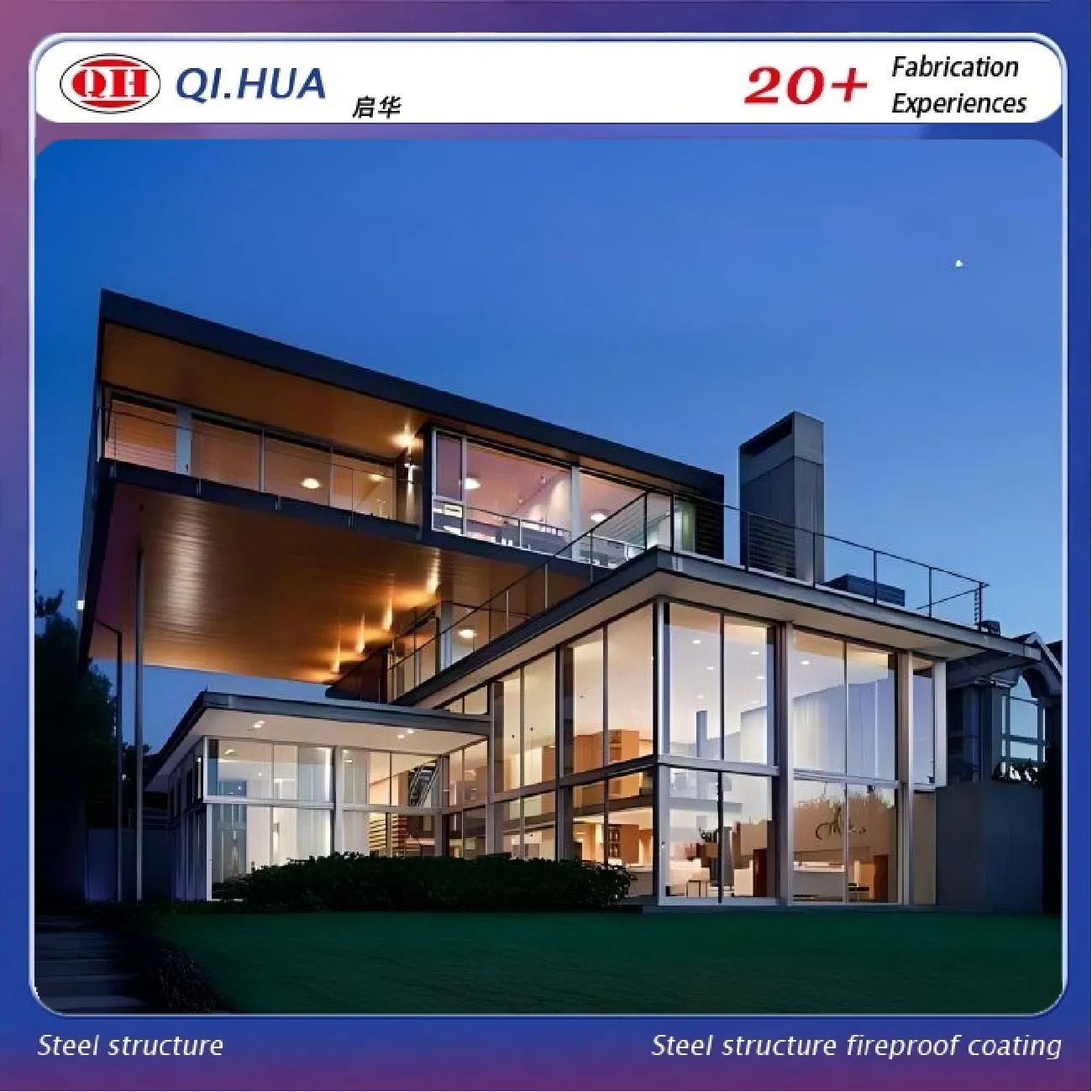 Luxury Casa Prefabricada Prefab Modula Steel Frame Building for House and Livingroom