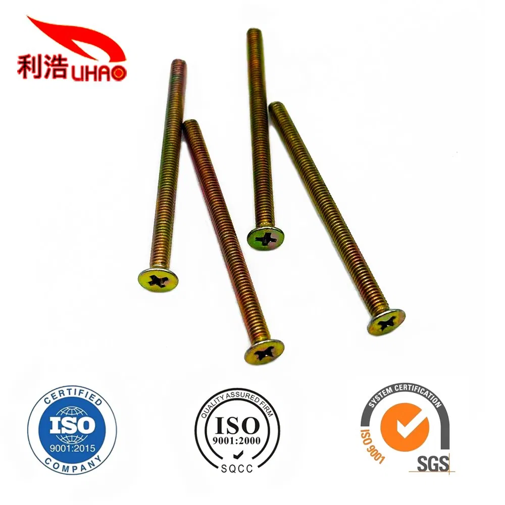 Factory Customize Different Metal Colored Zinc-Plated Countersunk Head Machine Screws