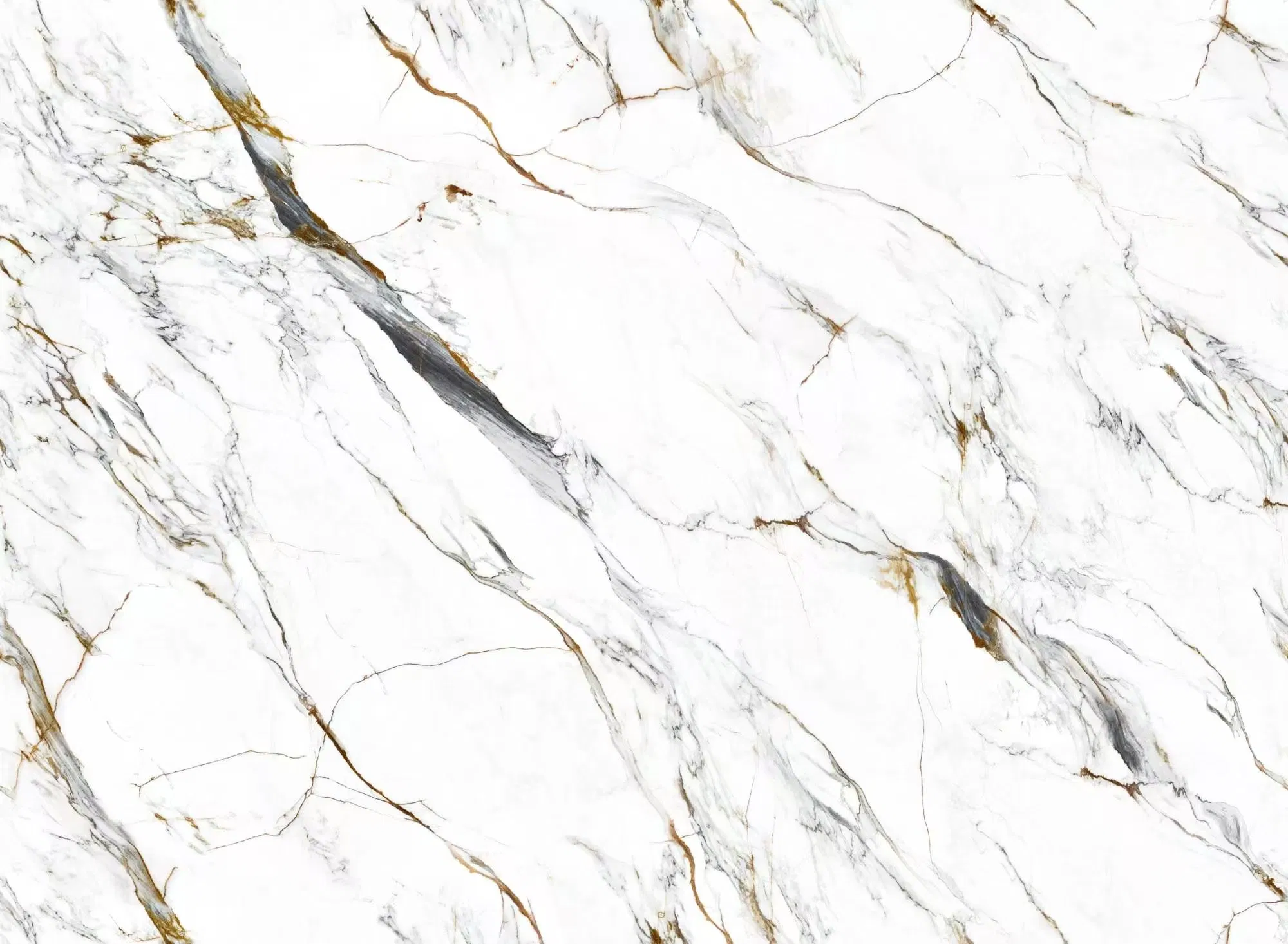 Building Material Fine White Calacatta Gold Sintered Stone Countertop Background Wall