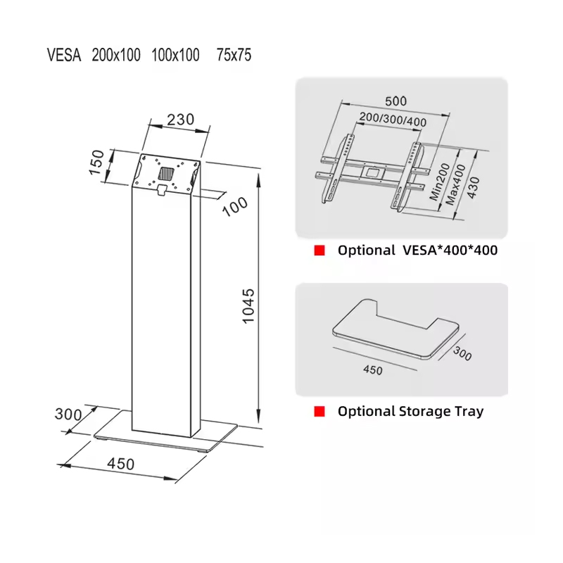 Напольная стойка с сенсорным экраном для рекламы