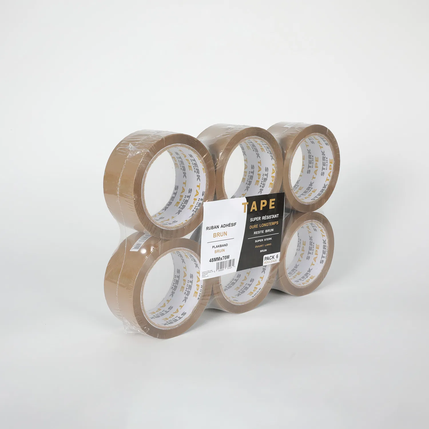 No Bubble Fita BOPP Sealing Carton Strong Adhesive Yellowish Color Packing Tape with Low Noise