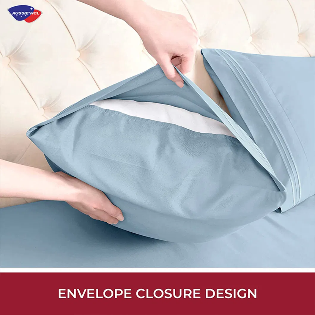 Imported Wholesale Sheet & Pillowcase Sets Home Hotel Anti Dust Mite Bedsheet Fitted Bed Sheet Waterproof Full King Size Mattress