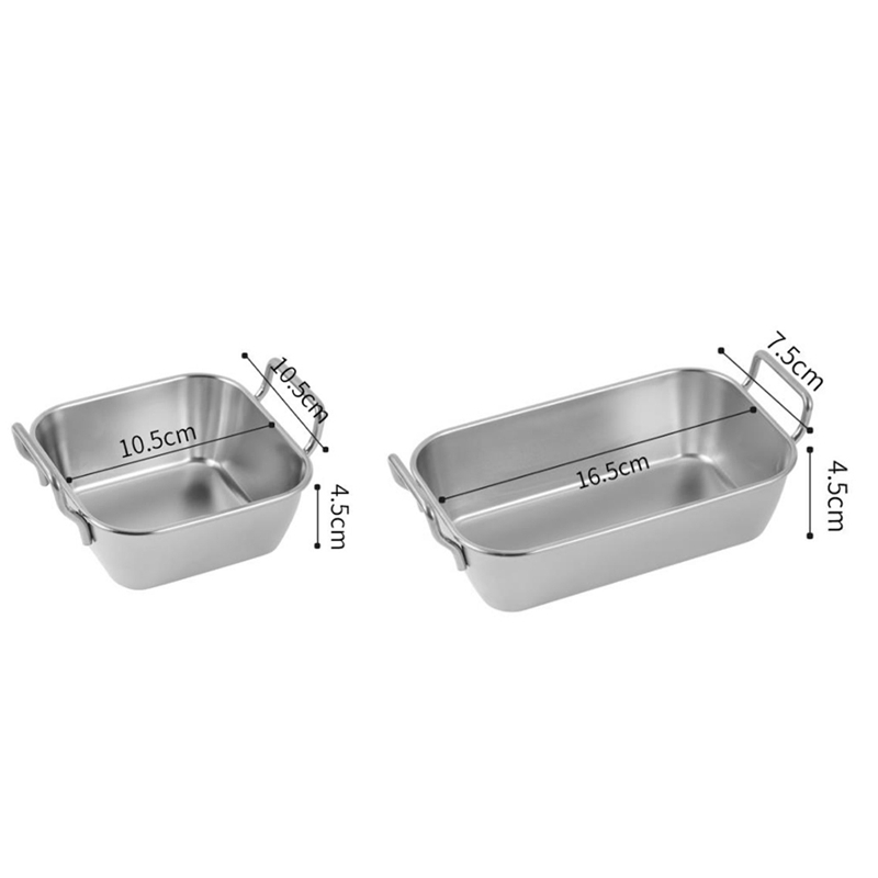 Promotion Stainless Steel Food Storage Double Ears Fruit Plate Kitchen Tools Tray