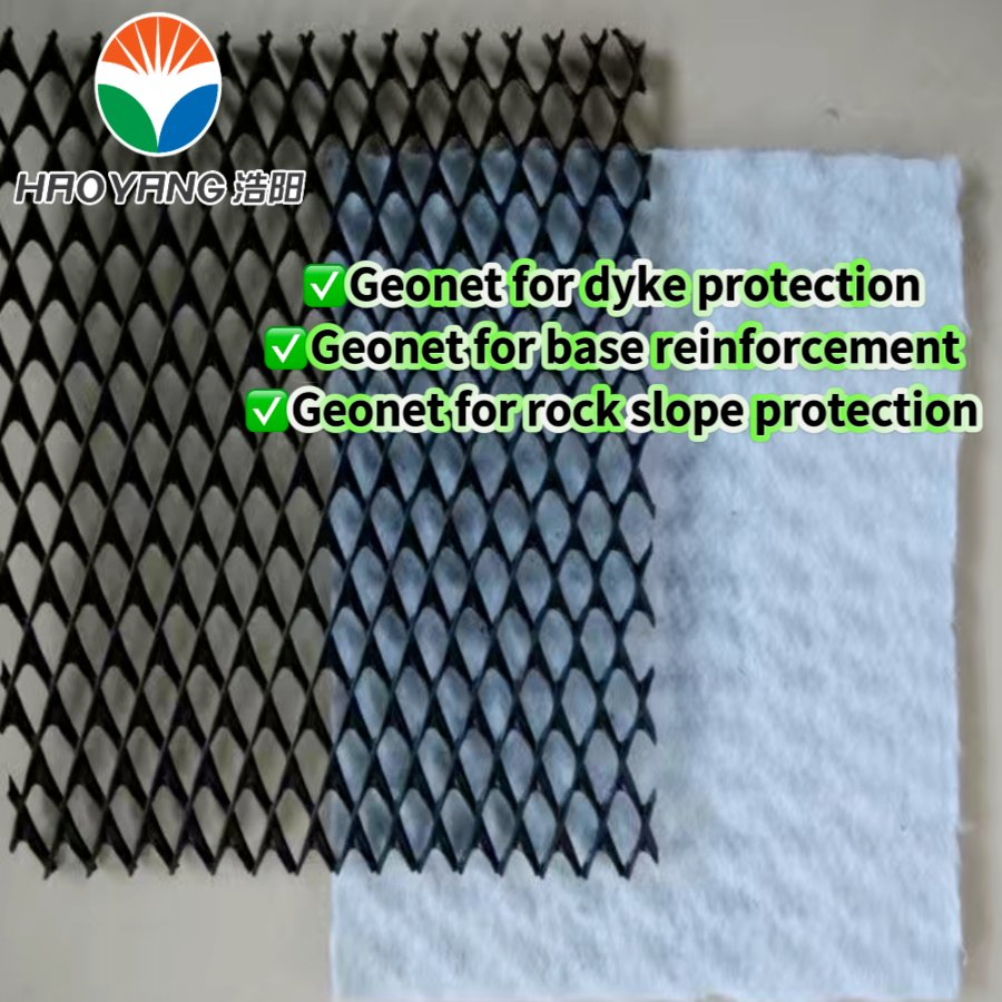 6m Width, 3D Composite Drainage Geonet in Landfill Network