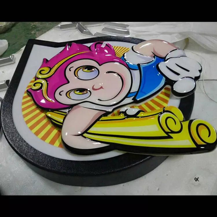 Custom Store Signage Vacuum Blister Single UV Film Print Face Acrylic LED Advertising Light Box