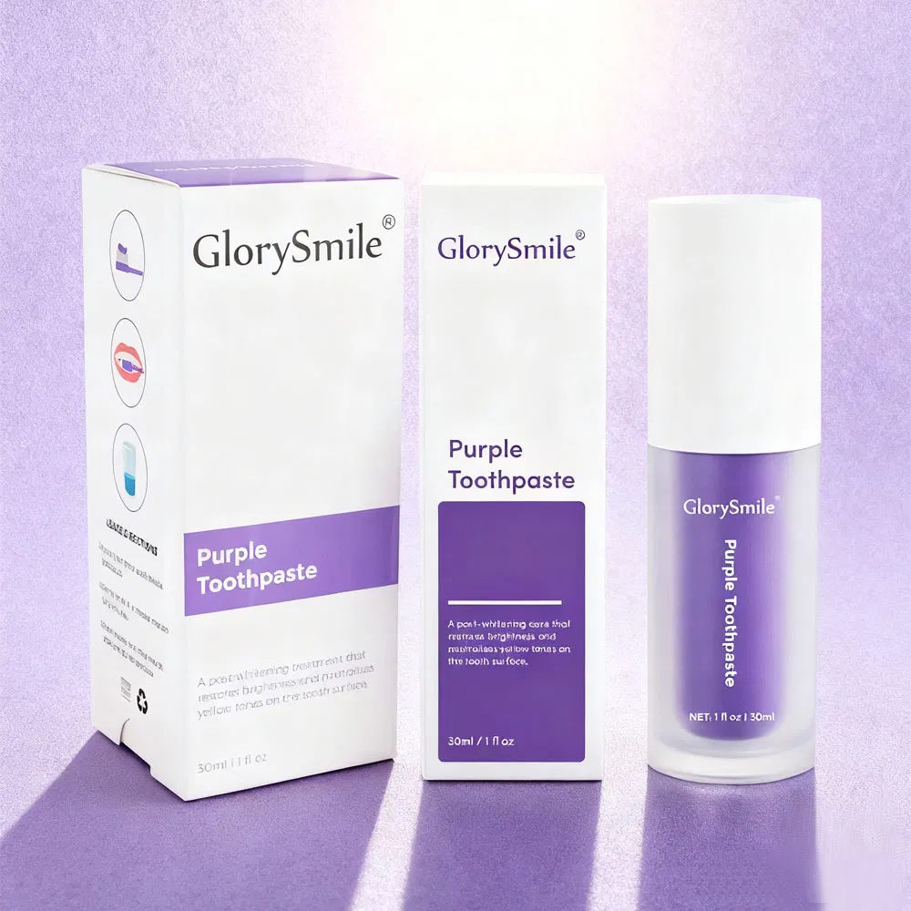 Purple Toothpaste for Teeth Whitening and Fresh Breath